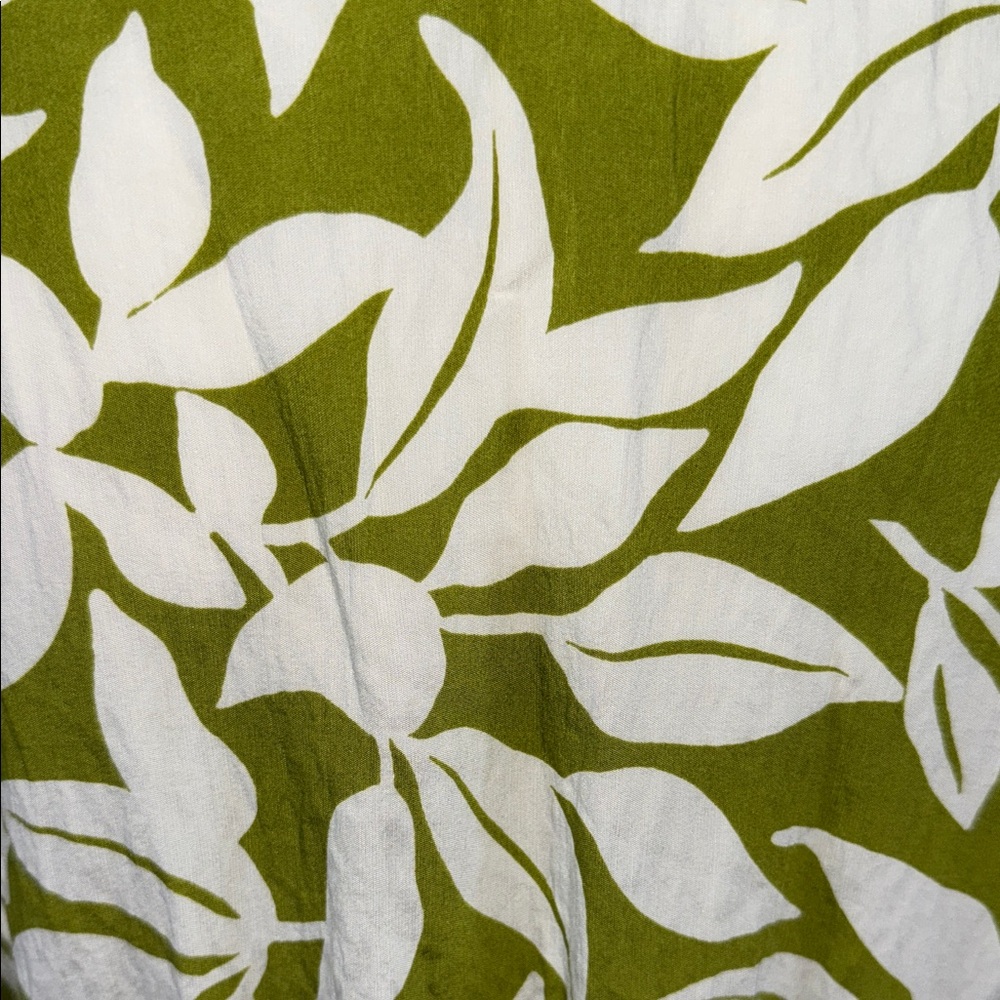 a new day Olive Leaf Print Midi Dress - Picture 4 of 4